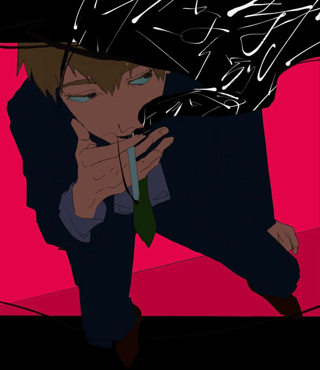 Arataka Reigen, blue eyes, brown hair, SD Phone Wallpaper