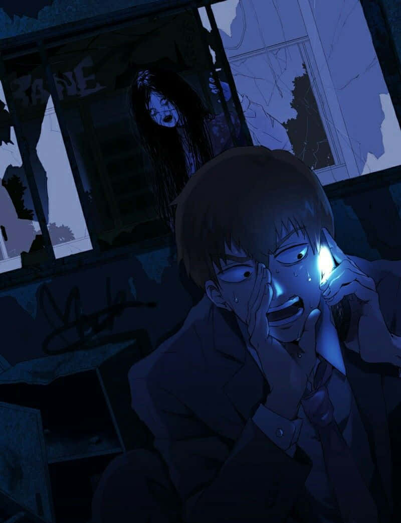Arataka Reigen, anime boy, ghostly figure, SD Phone Wallpaper