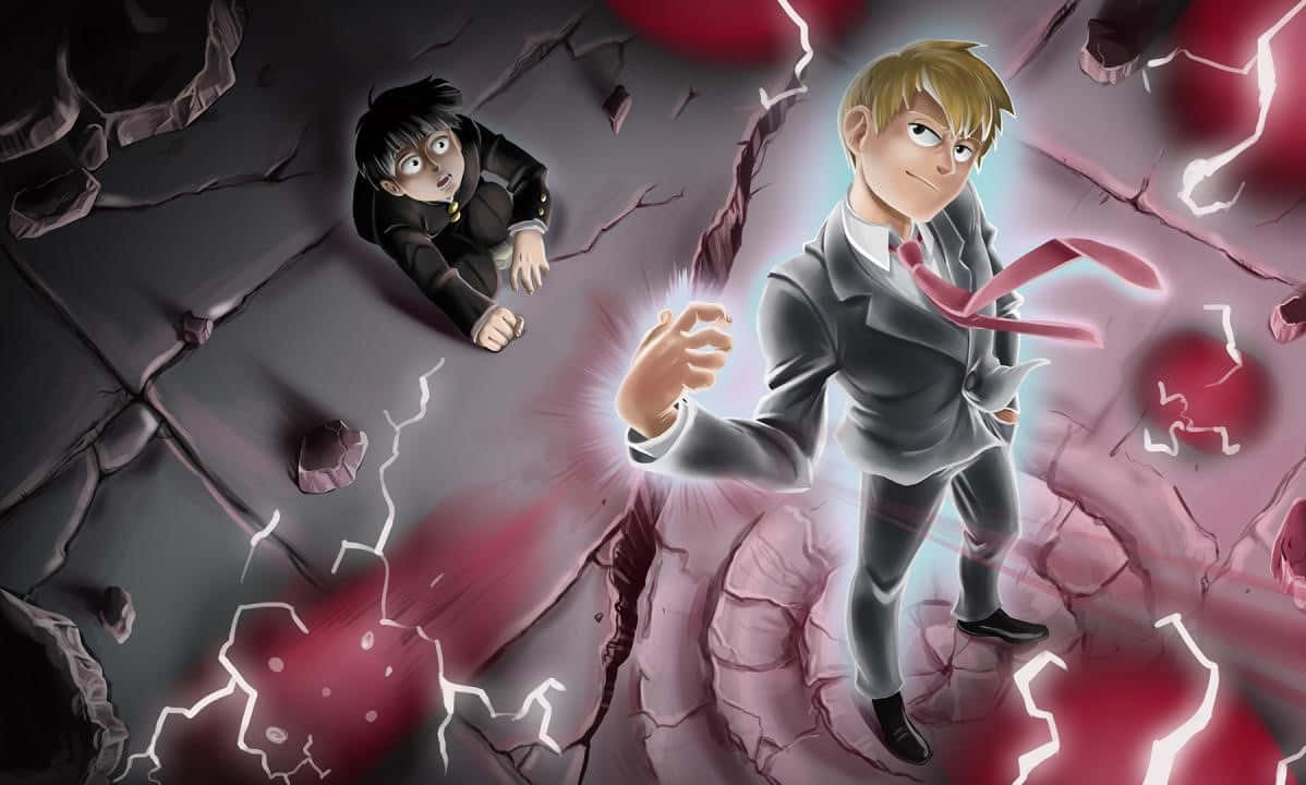 Arataka Reigen, red energy, cracked earth, SD Desktop Wallpaper