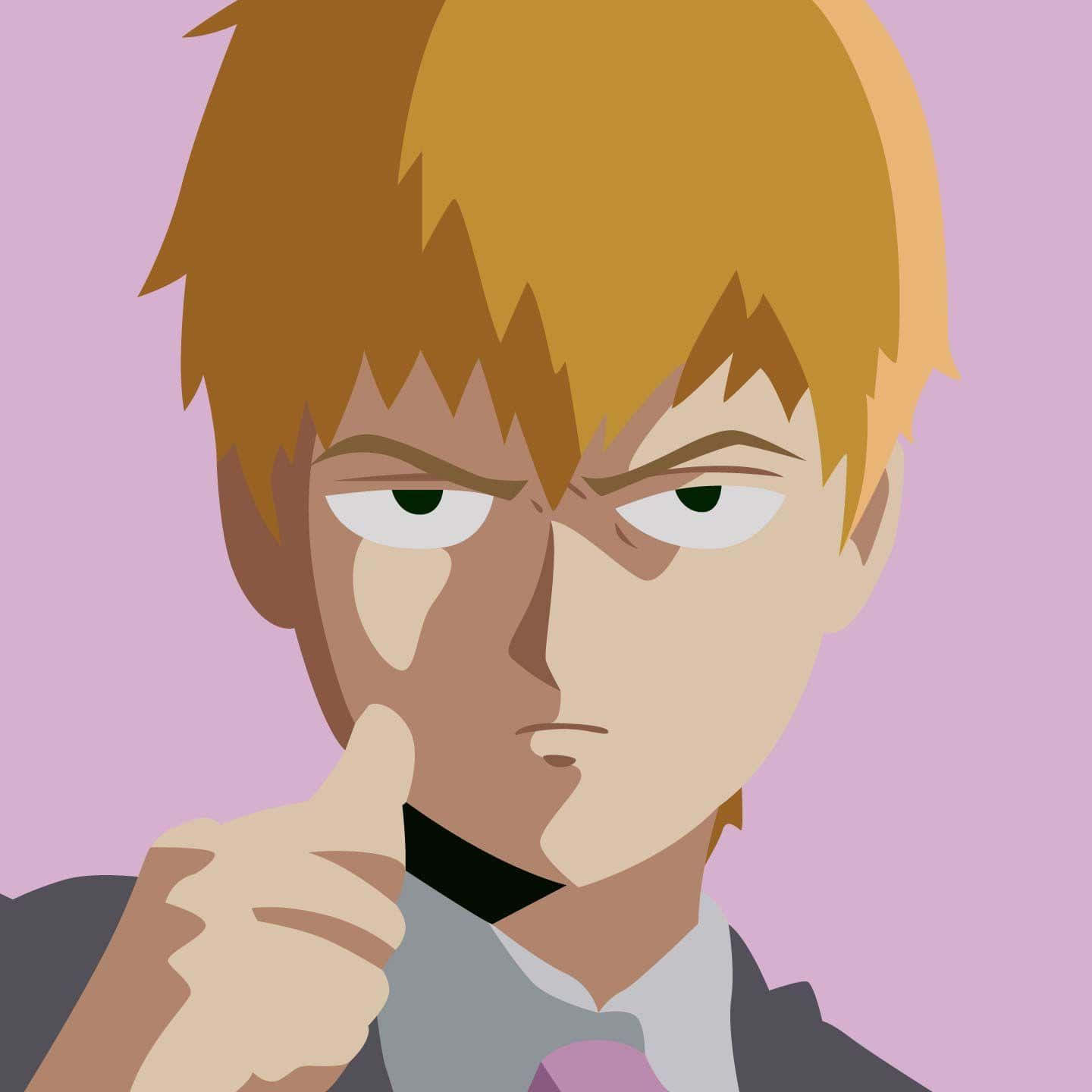 Arataka Reigen, spiky blonde hair, stern expression, HD Desktop Wallpaper