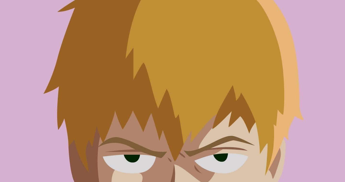 Arataka Reigen, spiky blonde hair, intense green eyes, HD Desktop Wallpaper
