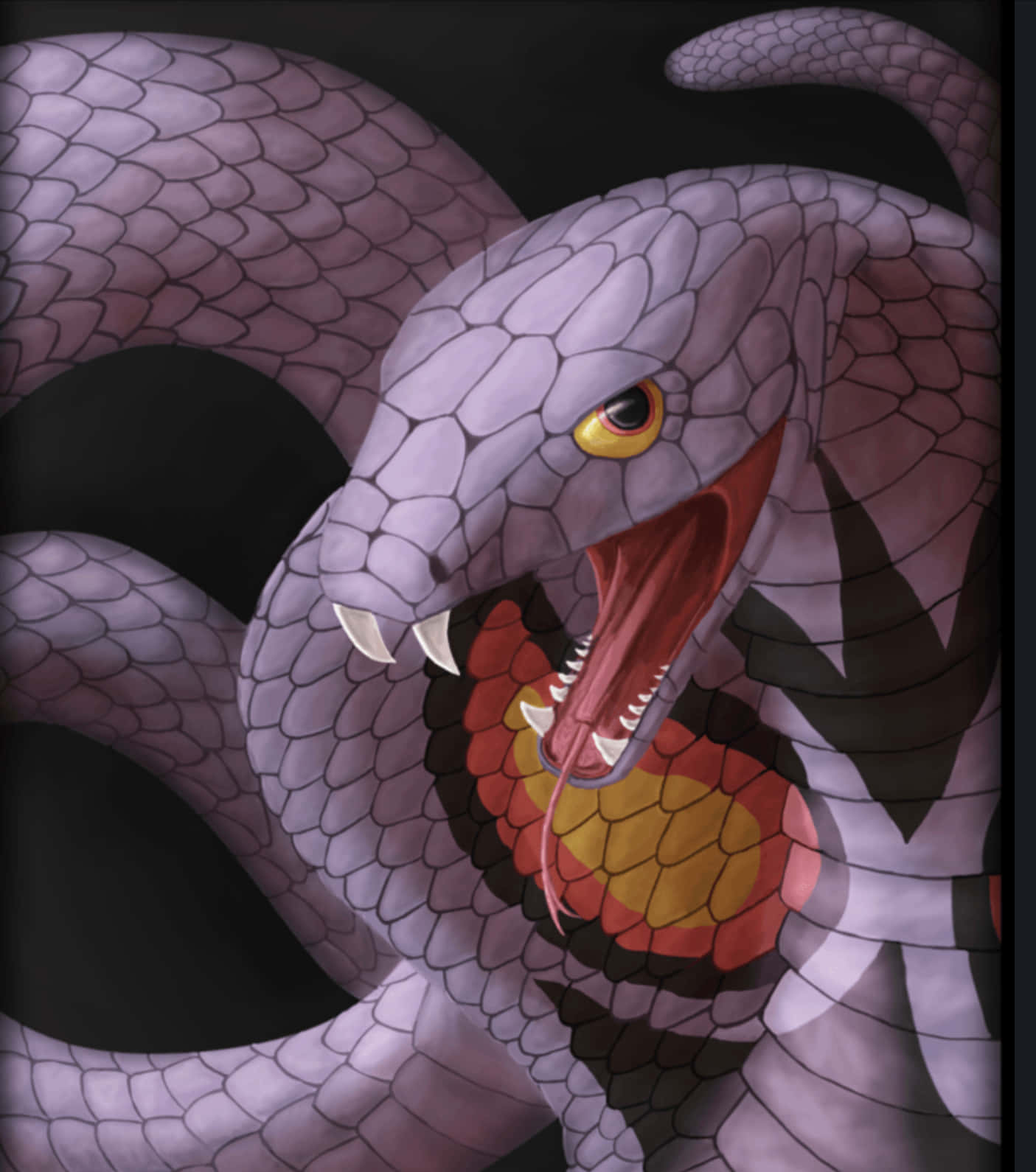 Arbok, purple cobra, yellow eyes, HD Phone Wallpaper