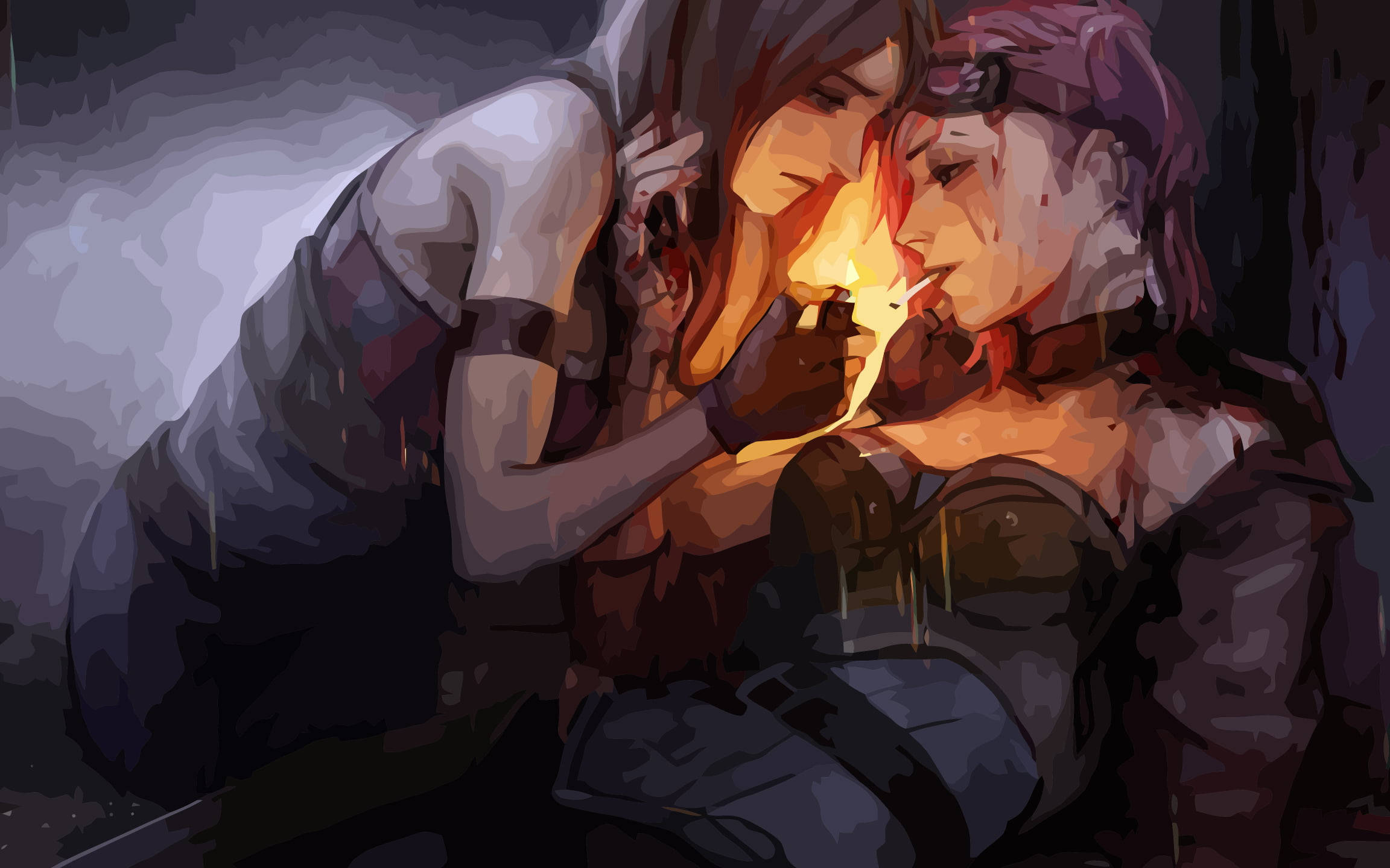 Arcane League Of Legends, cigarette, shadows, Full HD Desktop Wallpaper