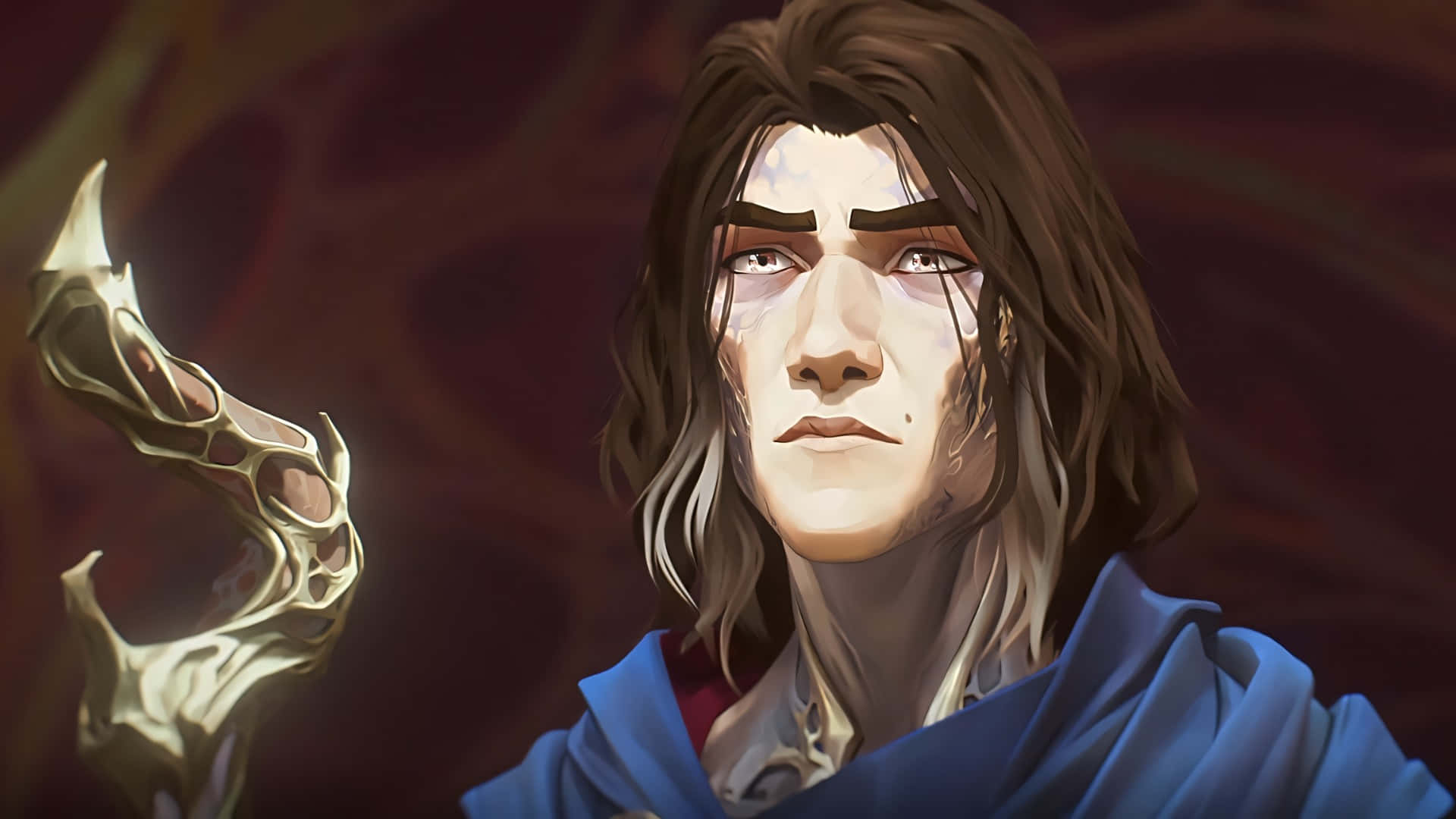 Arcane Season 2, fantasy warrior, long brown hair, Full HD Desktop Wallpaper