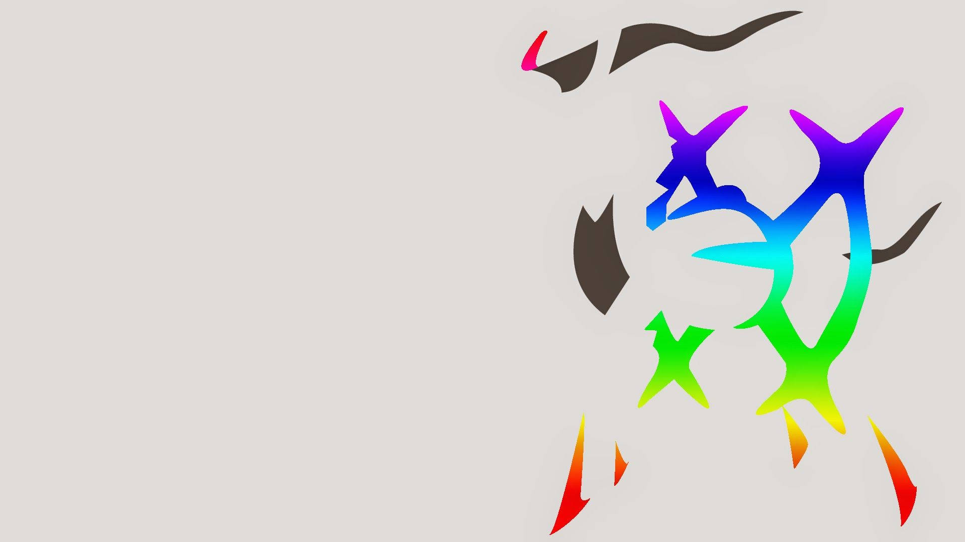 Arceus, rainbow gradient, abstract shapes, Full HD Desktop Wallpaper