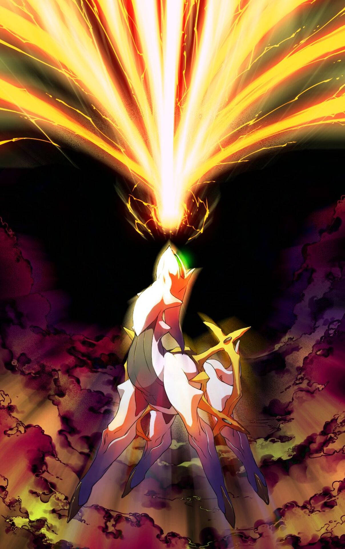 Arceus, Fire-Type, glowing anime character, Full HD Phone Wallpaper