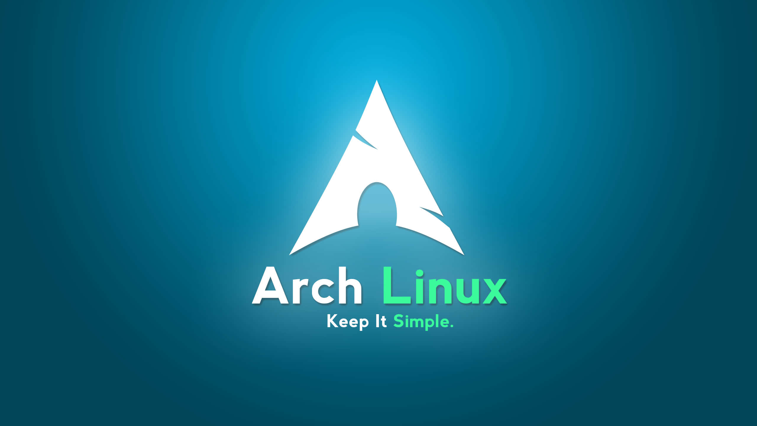 Arch Linux, 2560 x 1440, white, 2K Desktop Wallpaper