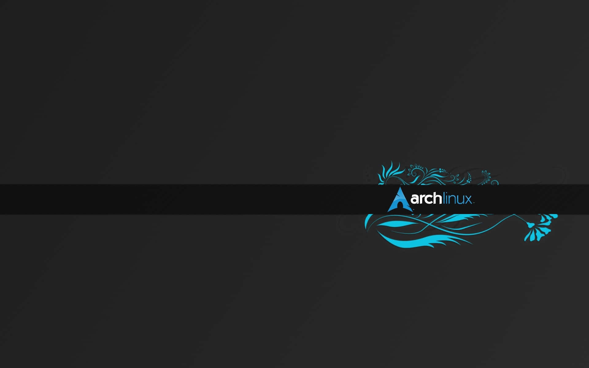 Arch Linux, dark gray, glowing blue, Full HD Desktop Wallpaper