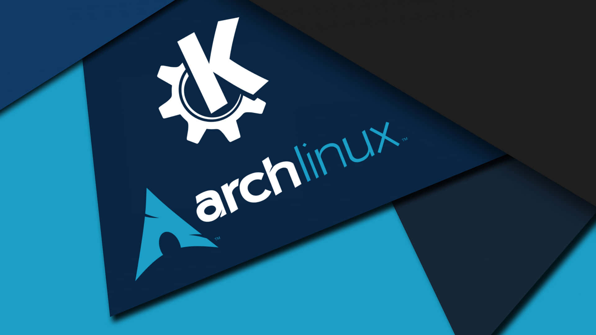 Arch Linux, white, blue, Full HD Desktop Wallpaper