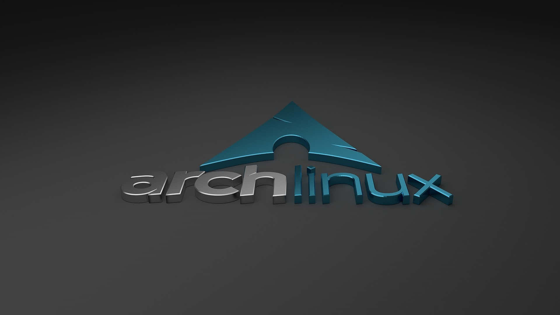 Arch Linux, metallic blue, silver, Full HD Desktop Wallpaper