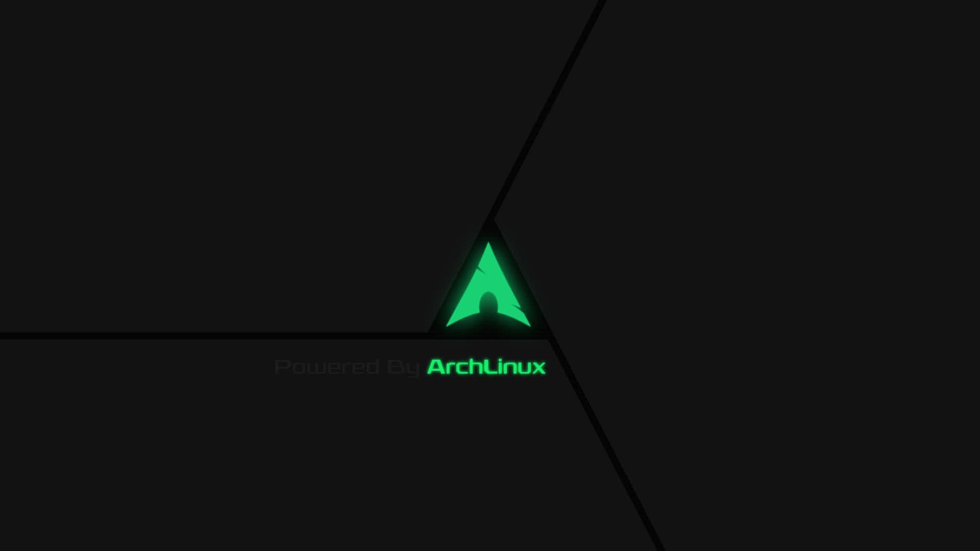 Arch Linux, glowing green ArchLinux logo, black background, Full HD Desktop Wallpaper