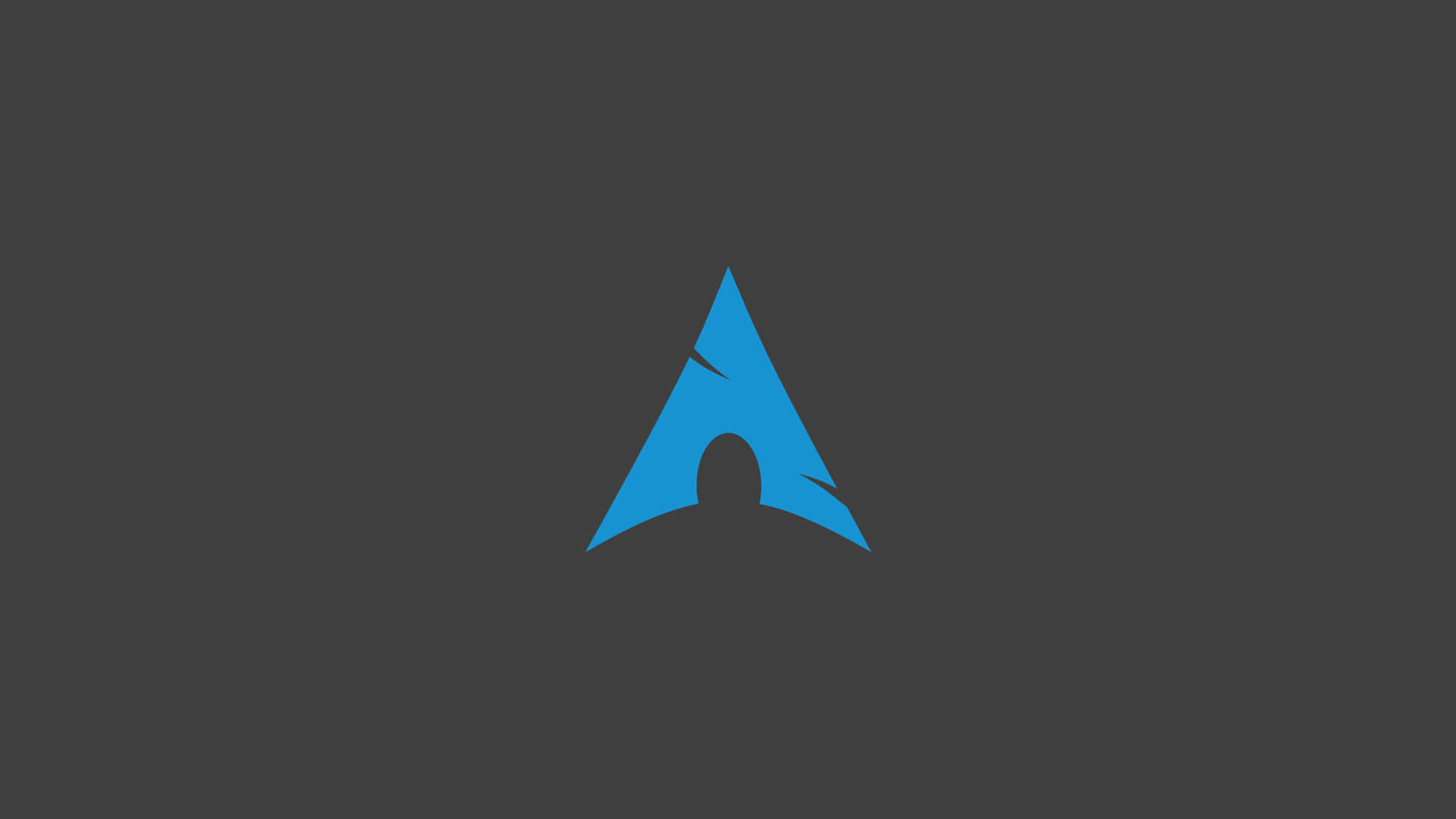 Arch Linux, minimalist, blue arrowhead logo, Full HD Desktop Wallpaper