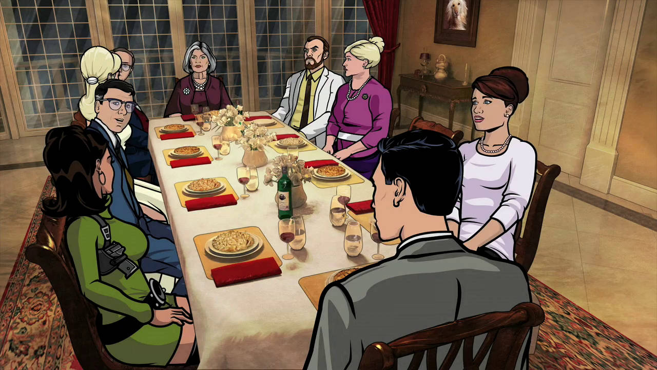 Archer, Cast Members, dinner, HD Desktop Wallpaper