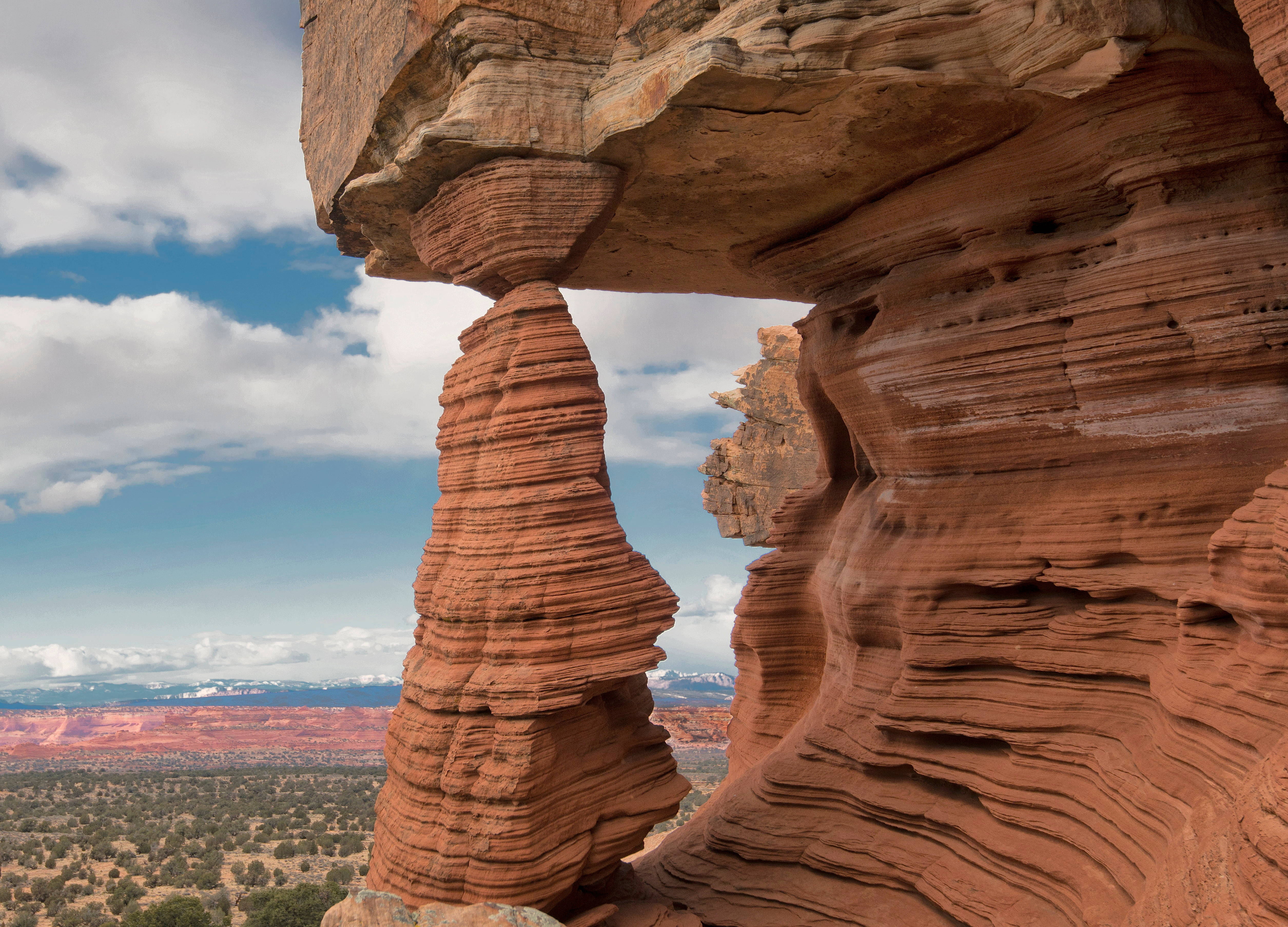 rock pillar, Arches National Park, red sandstone arch, 4K Desktop Wallpaper