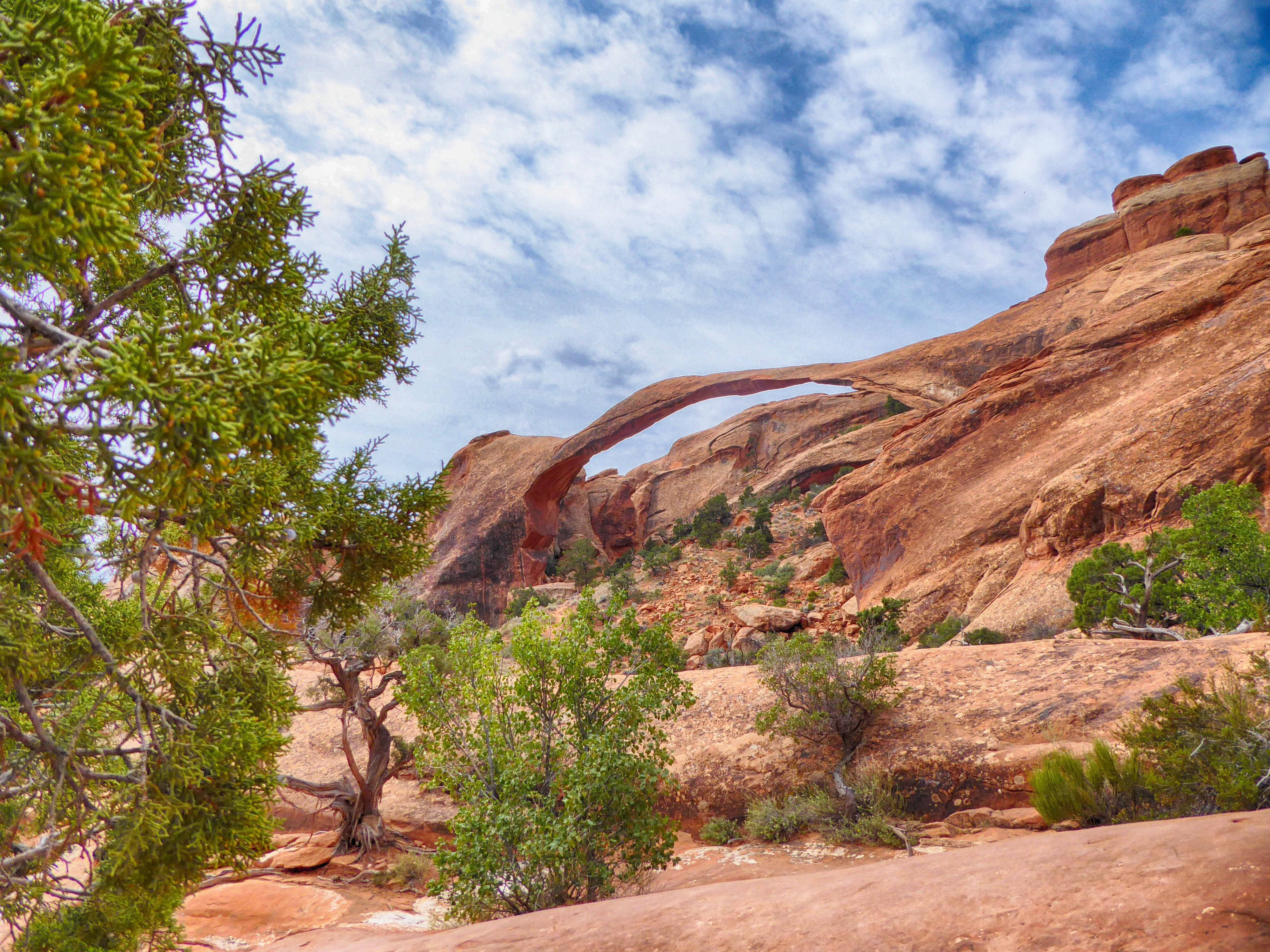 Arches National Park, red sandstone arch, blue sky, 4K Desktop Wallpaper