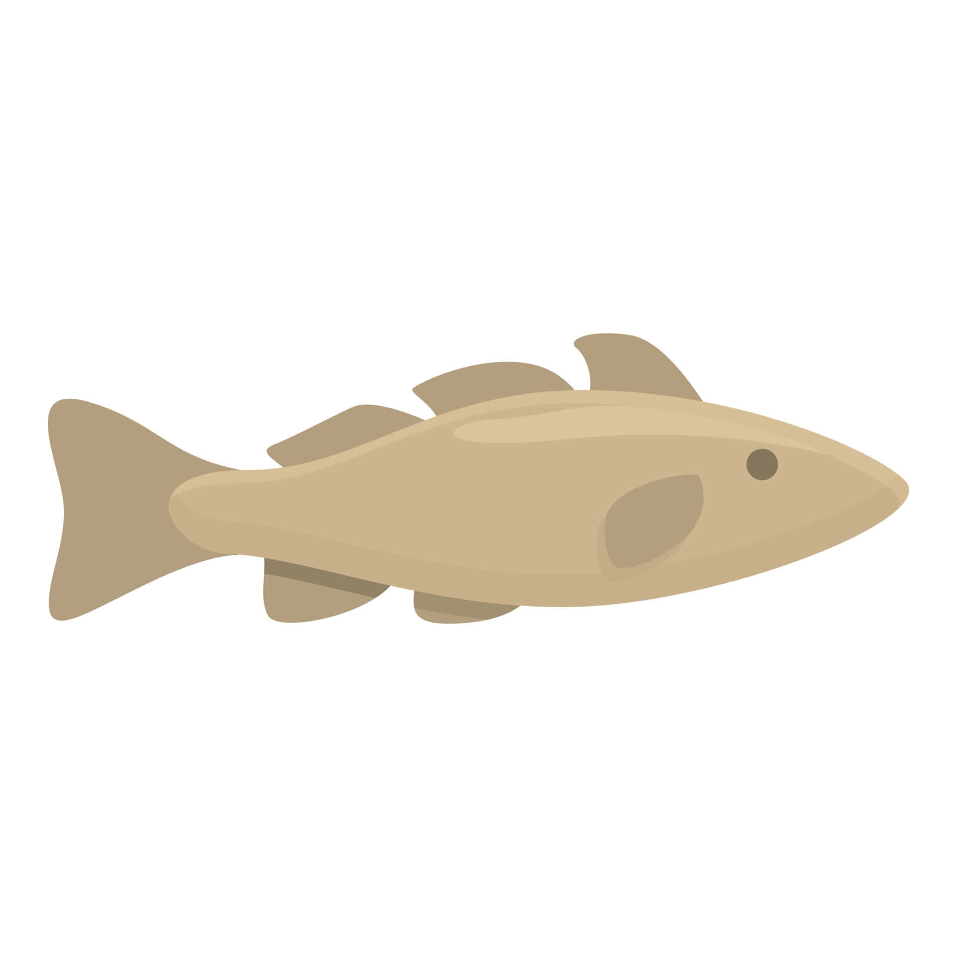 Arctic Cod, beige, simple fins, Full HD Desktop Wallpaper