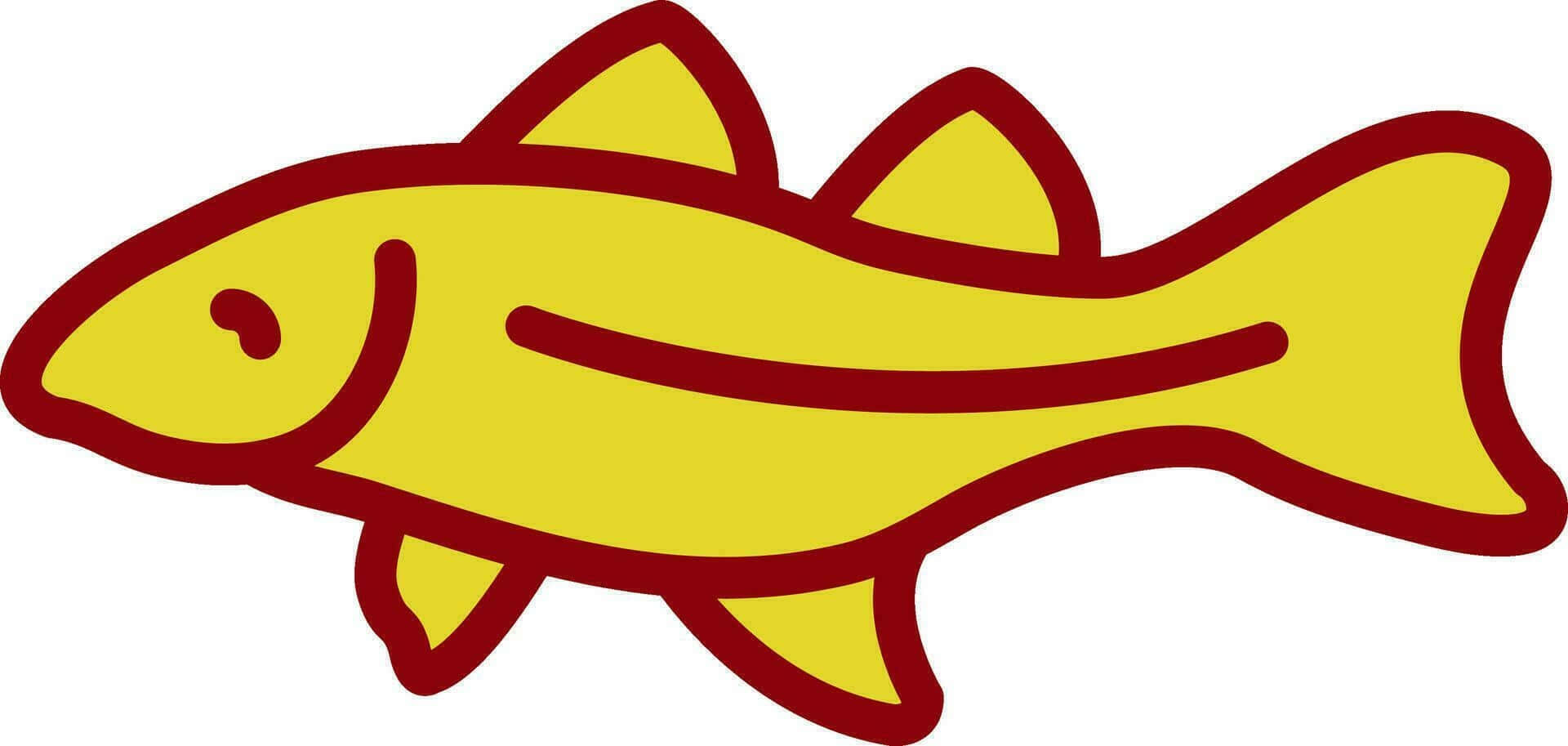 Arctic Cod, yellow, thick red outline, Full HD Desktop Wallpaper
