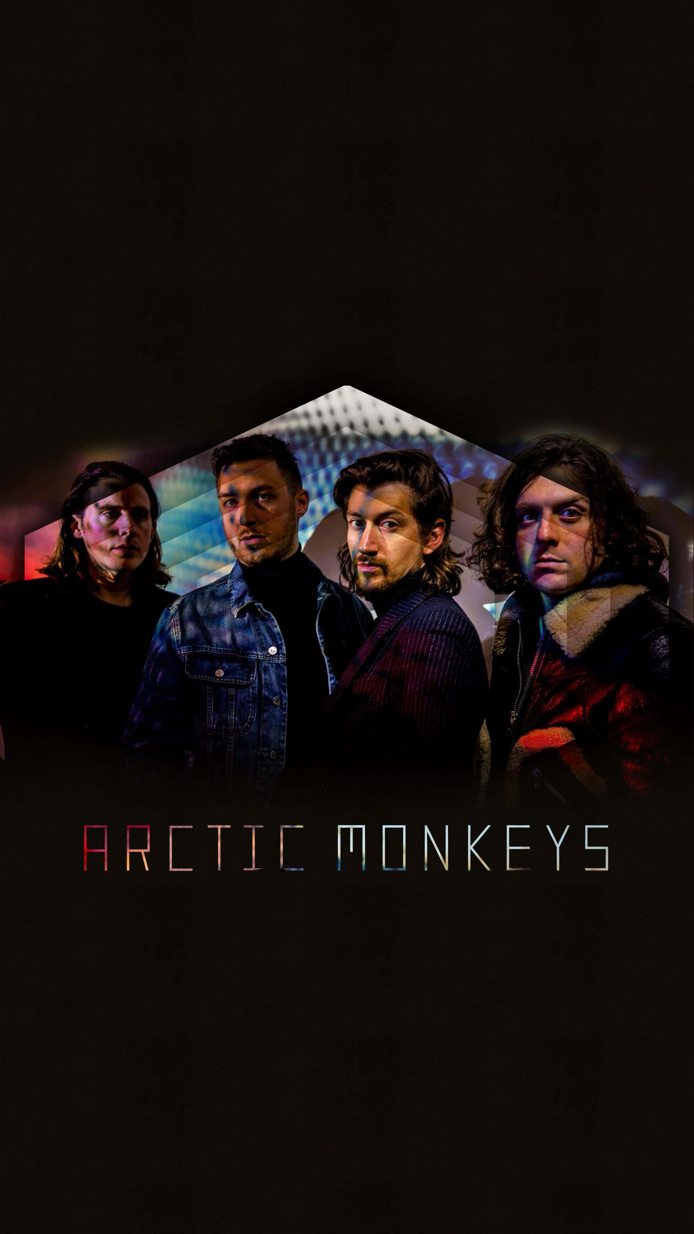 Arctic Monkeys, geometric background, dark clothing, 5K Phone Wallpaper