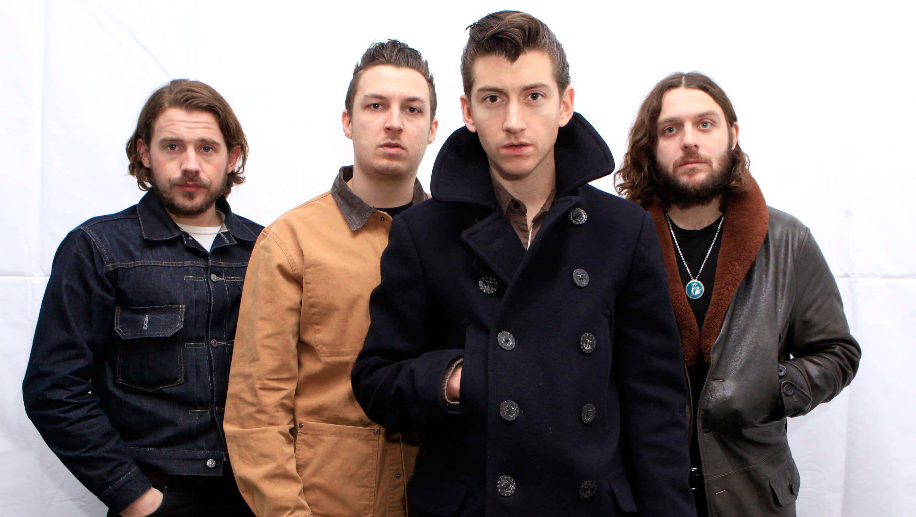 Arctic Monkeys, band portrait, four men, 2K Desktop Wallpaper