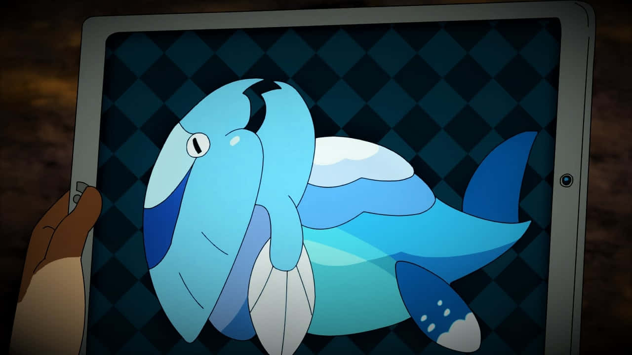 Arctovish, iPad, cartoon blue whale, HD Desktop Wallpaper