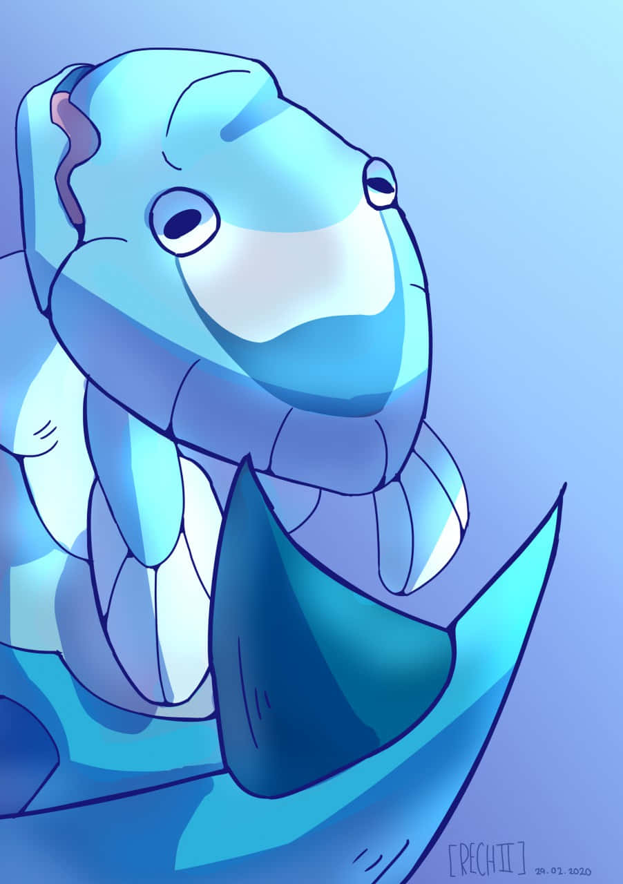 Arctovish, blue, cartoon fish, HD Phone Wallpaper