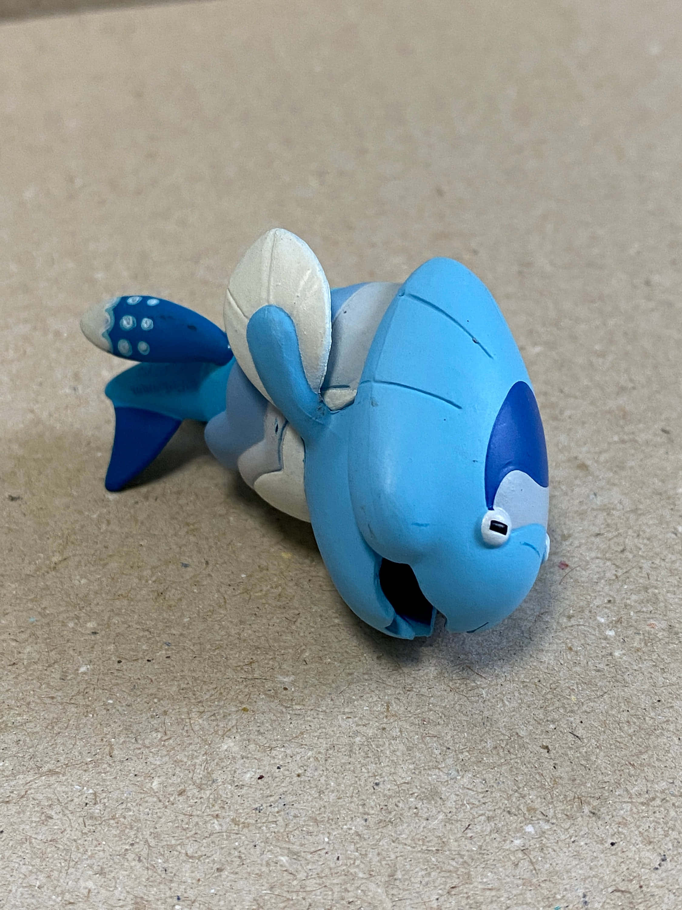 Arctovish, blue and white clay figurine, cartoonish dolphin, 2K Phone Wallpaper