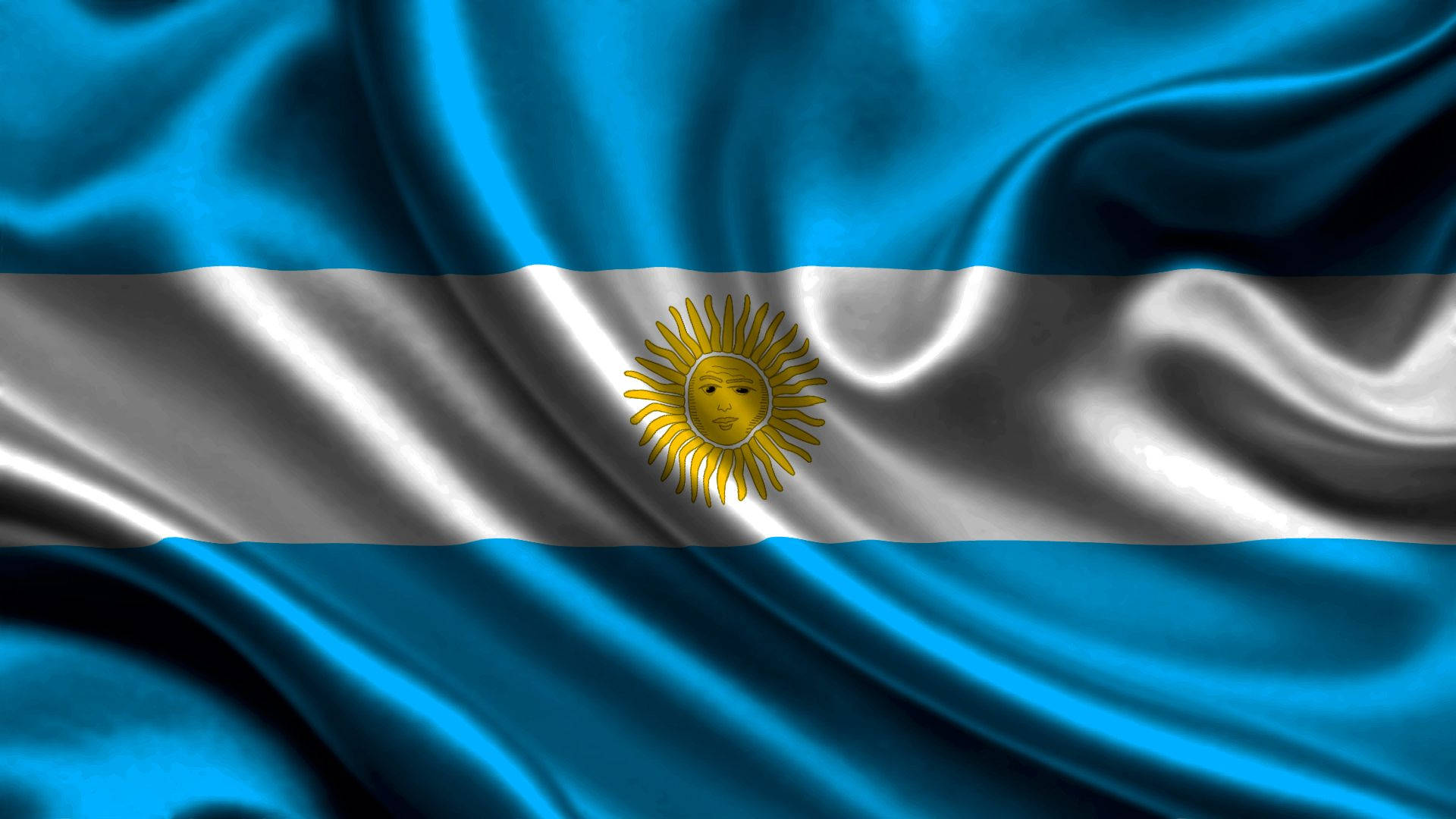 Argentina flag, 3D, blue, Full HD Desktop Wallpaper