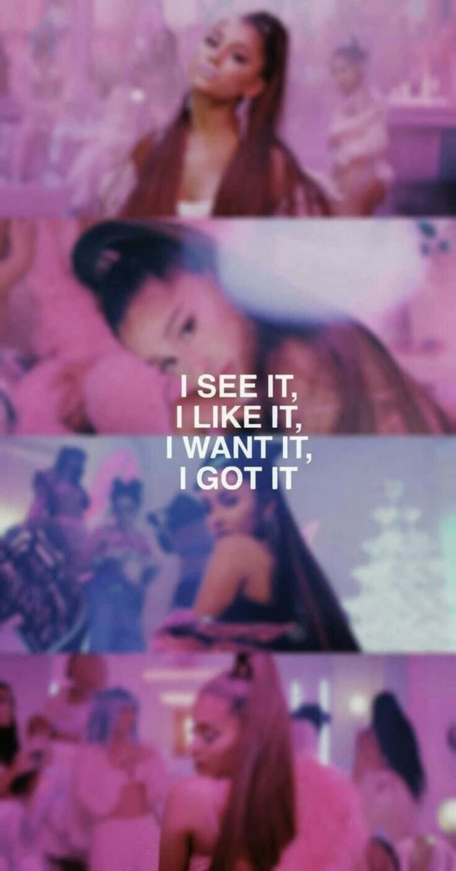 Ariana Grande, 7 Rings, pink-hued party scene, HD Phone Wallpaper