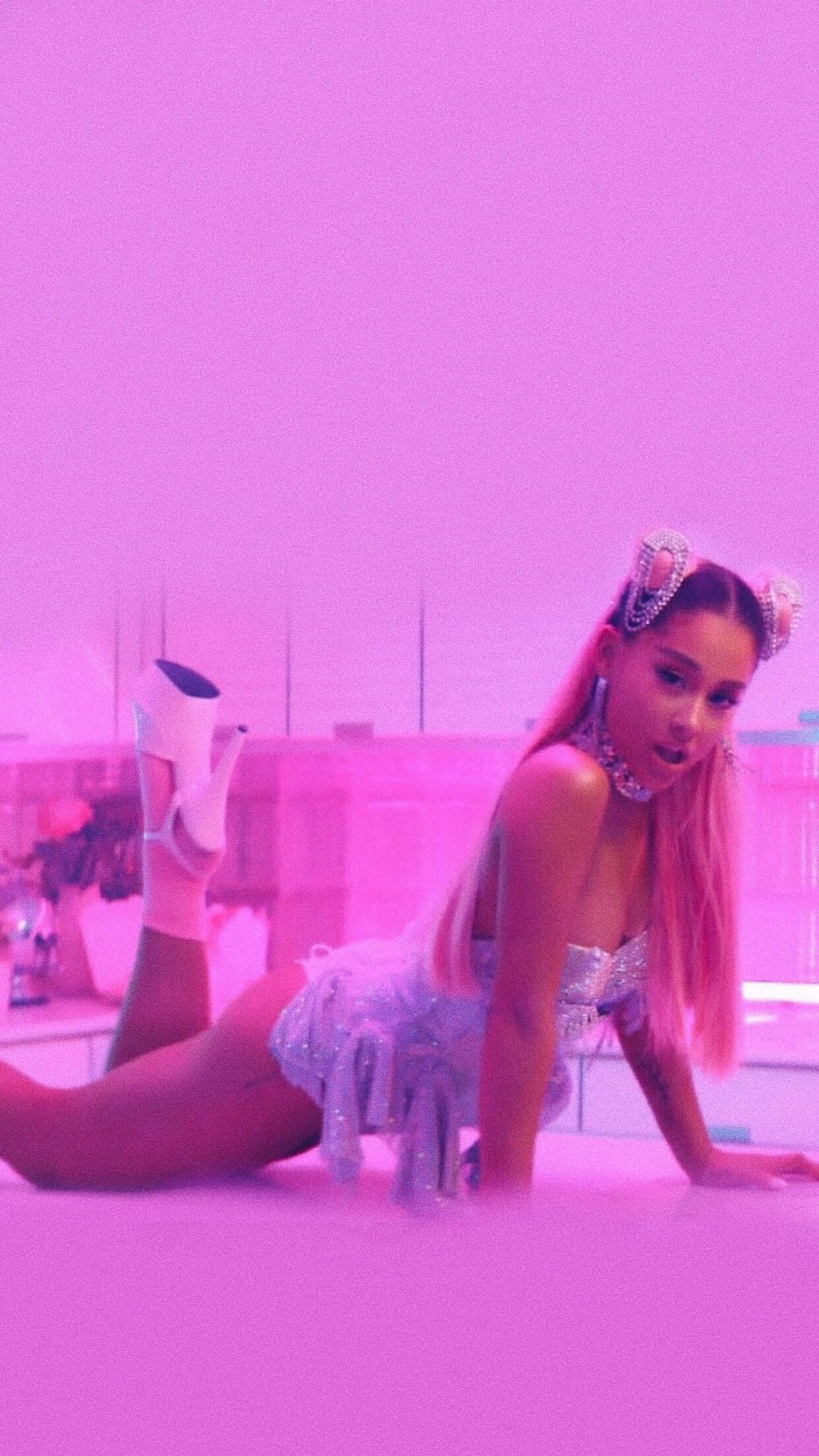 Ariana Grande, 7 Rings, pink hair, Full HD Phone Wallpaper