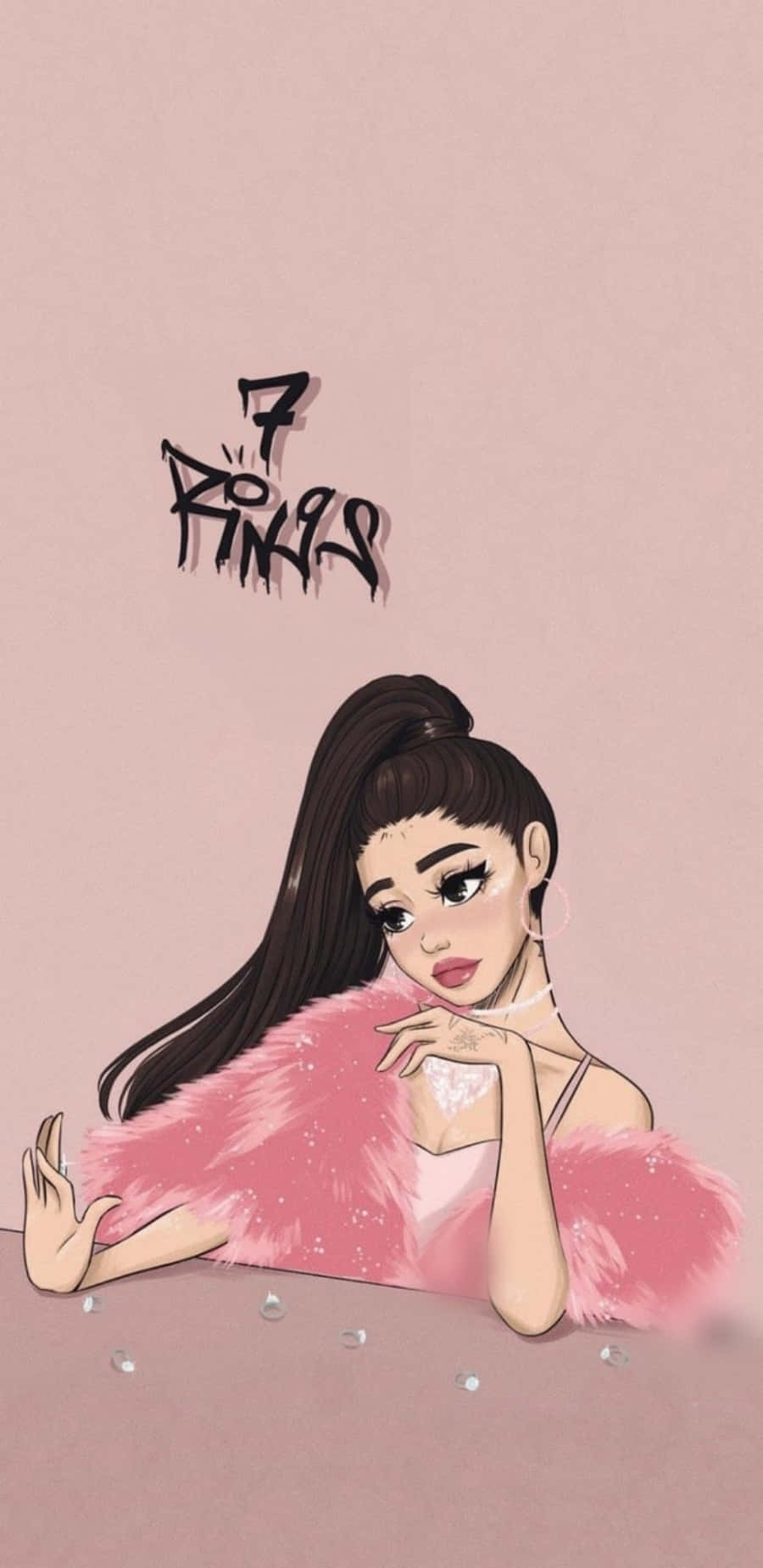 Ariana Grande, 7 Rings, pink feathered outfit, HD Phone Wallpaper