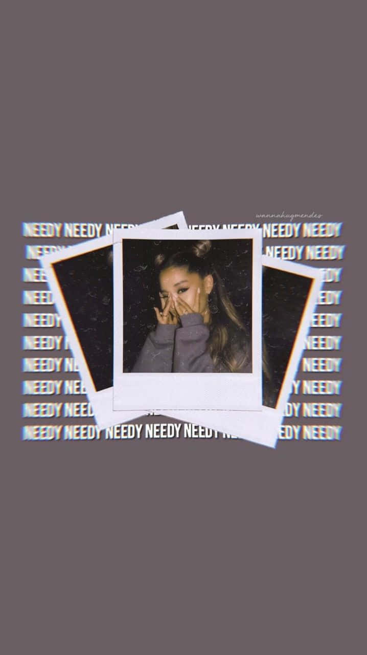 Ariana Grande, NEEDY, glitchy white font, HD Phone Wallpaper