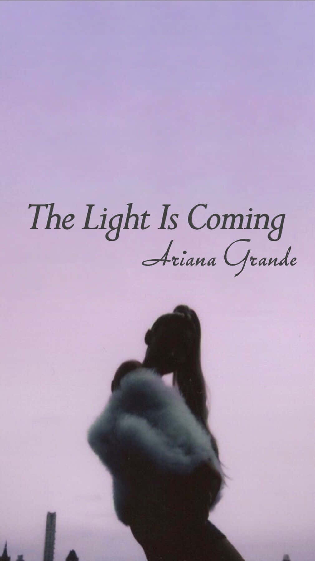 Ariana Grande Aesthetic, fluffy coat, soft purple twilight sky, HD Phone Wallpaper