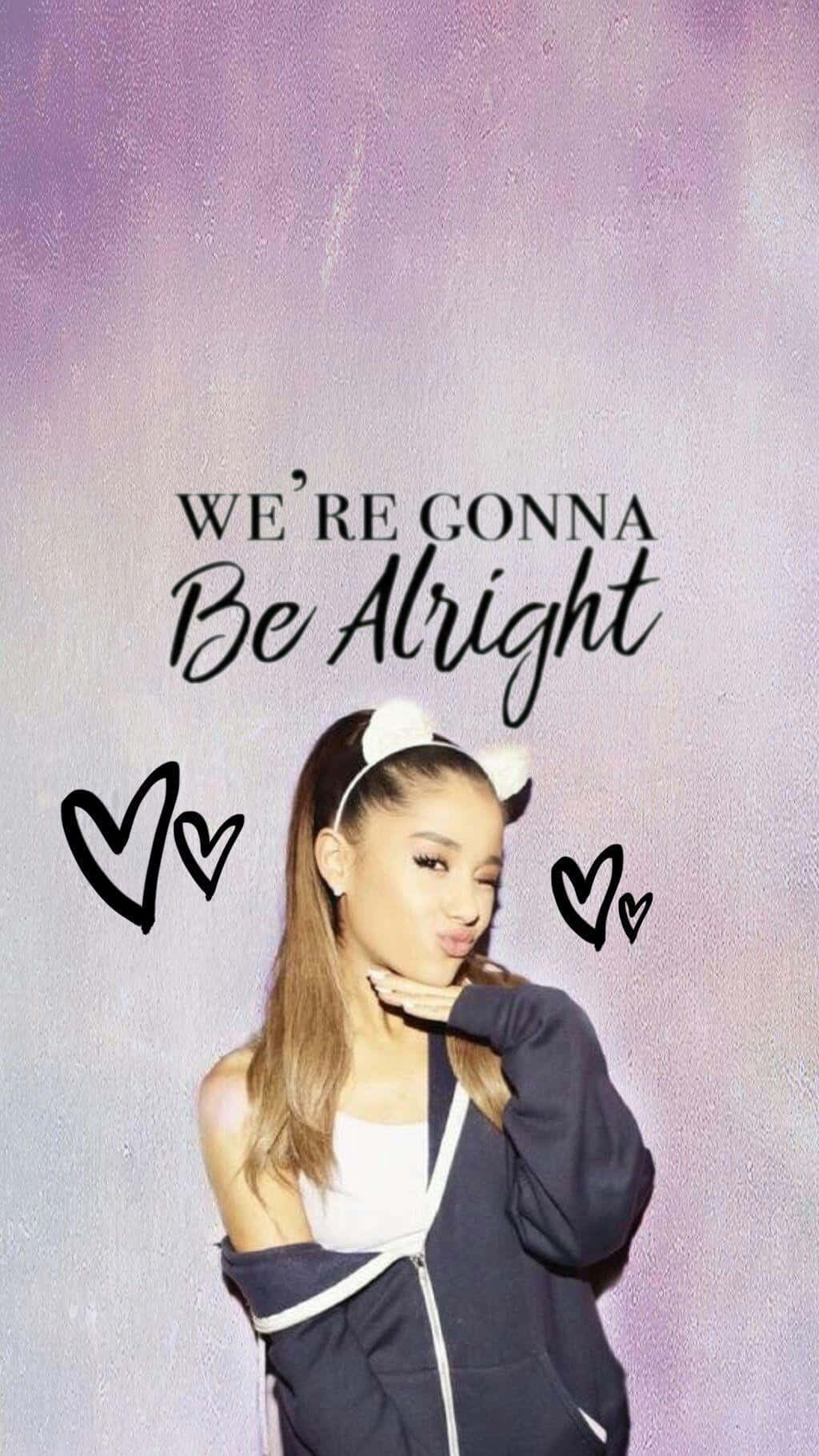 Ariana Grande, soft purple gradient background, We're Gonna Be Alright, HD Phone Wallpaper