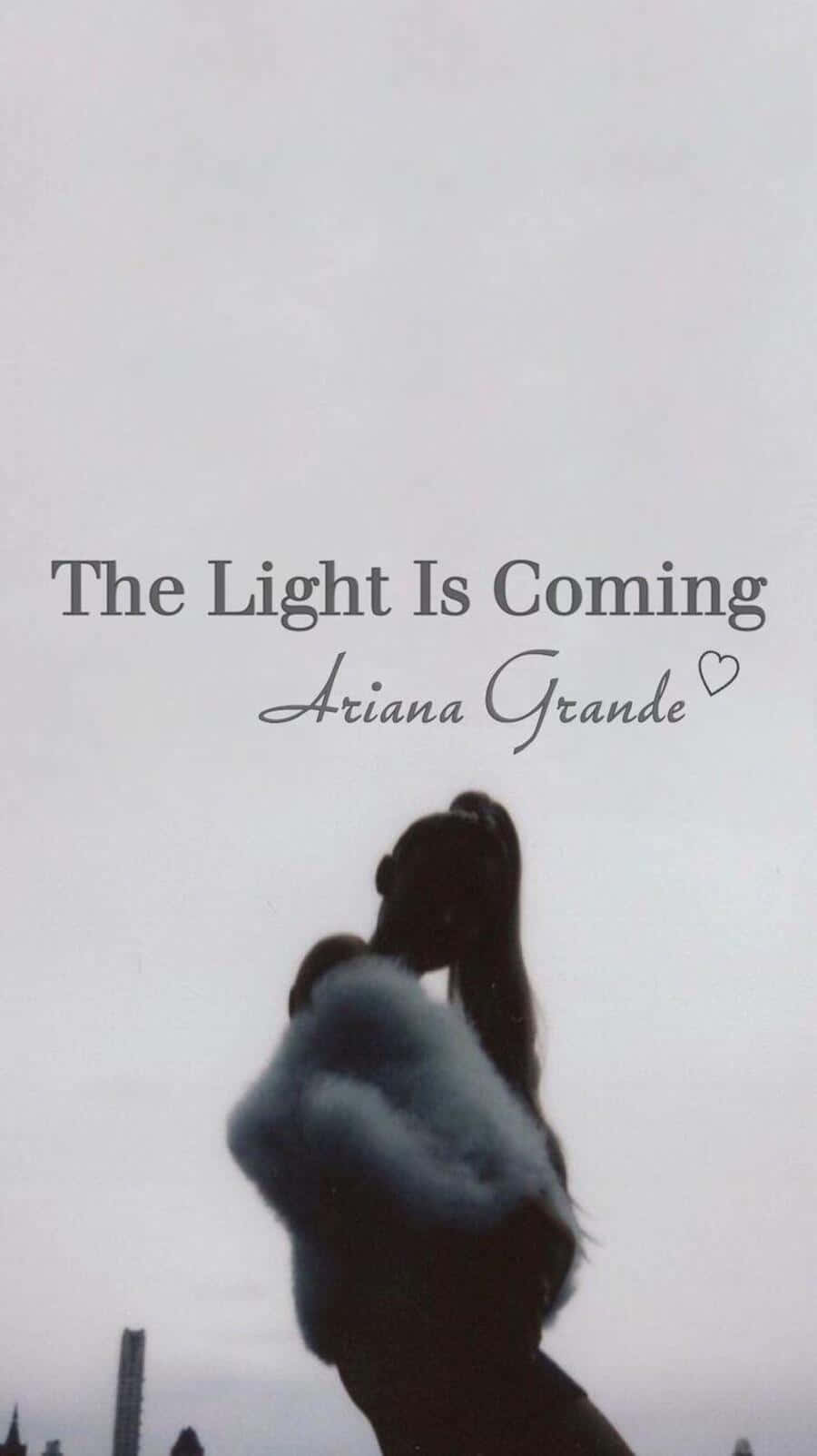 Ariana Grande, fluffy coat, pale sky, HD Phone Wallpaper