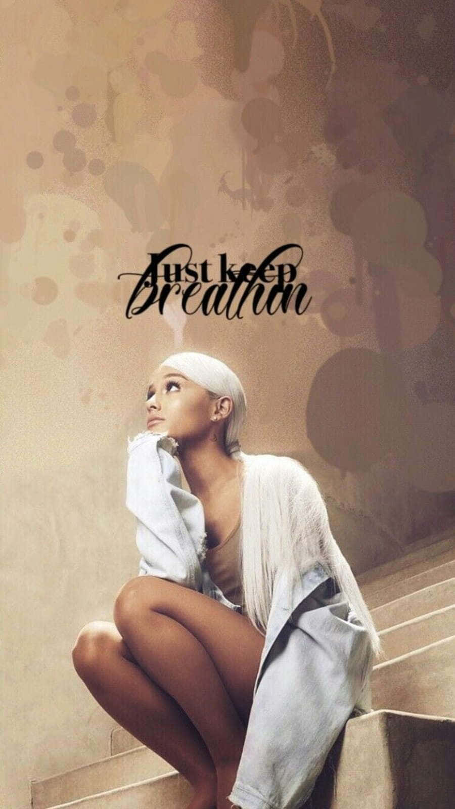 Ariana Grande, vintage scenery, stone steps, HD Phone Wallpaper