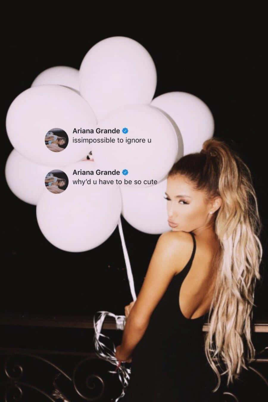 Ariana Grande, white balloons, tweets, HD Phone Wallpaper