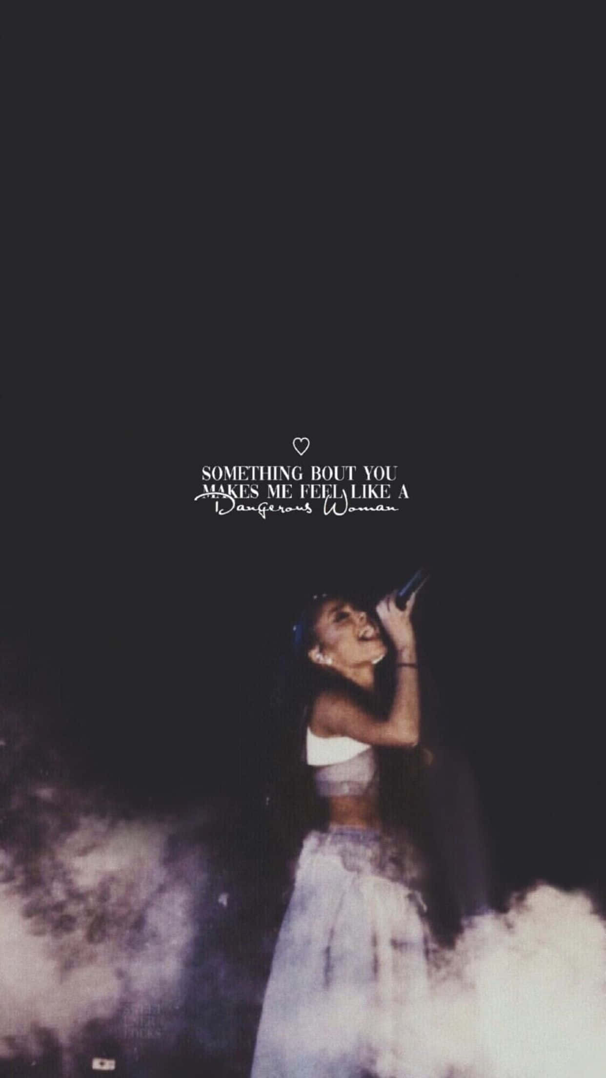 Ariana Grande, smoky stage, night, Full HD Phone Wallpaper
