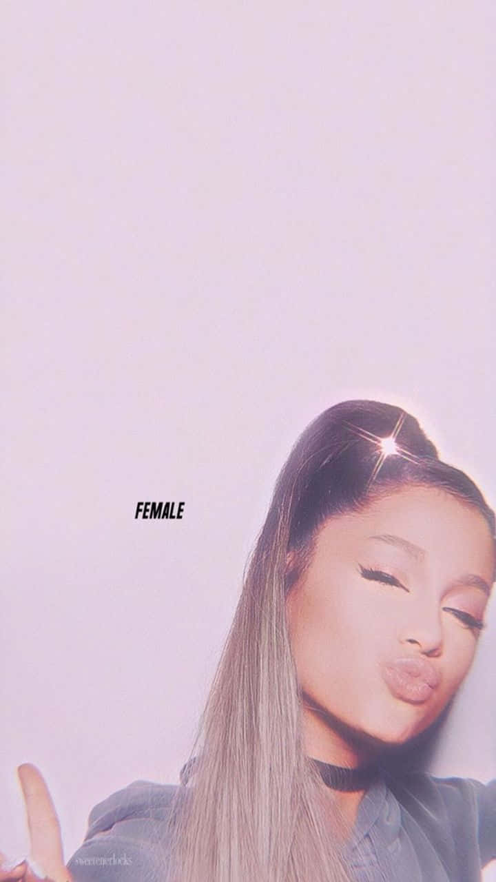 Ariana Grande, starburst effect, soft purple-lit, HD Phone Wallpaper