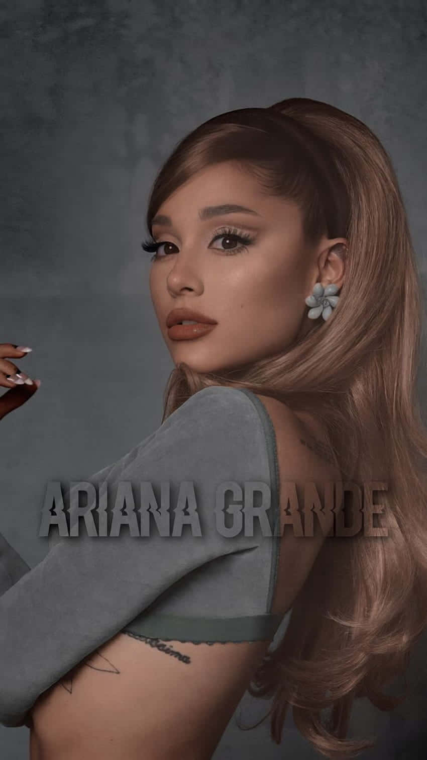 Ariana Grande, Positions, gray top, HD Phone Wallpaper