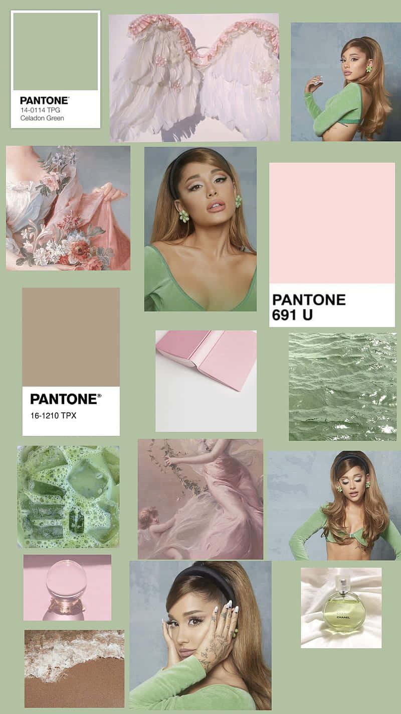 Ariana Grande, Positions, soft green and pink tones, HD Phone Wallpaper