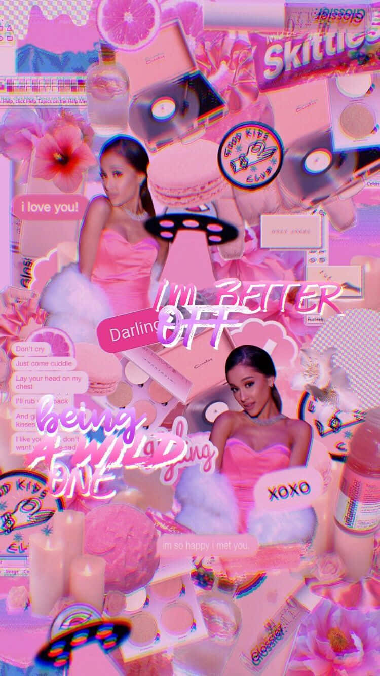Ariana Grande, pink, candy, HD Phone Wallpaper
