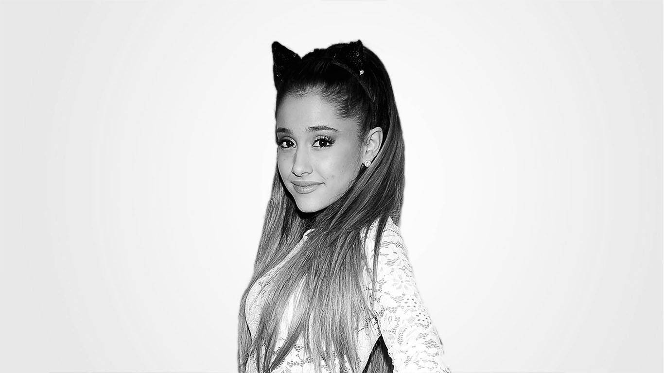 Ariana Grande, cat ear headband, lace top, HD Desktop Wallpaper