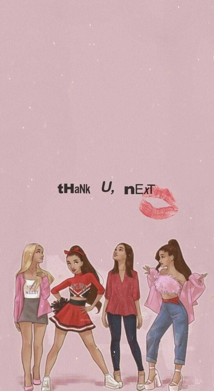 Ariana Grande, pink and red outfits, soft pink background, HD Phone Wallpaper