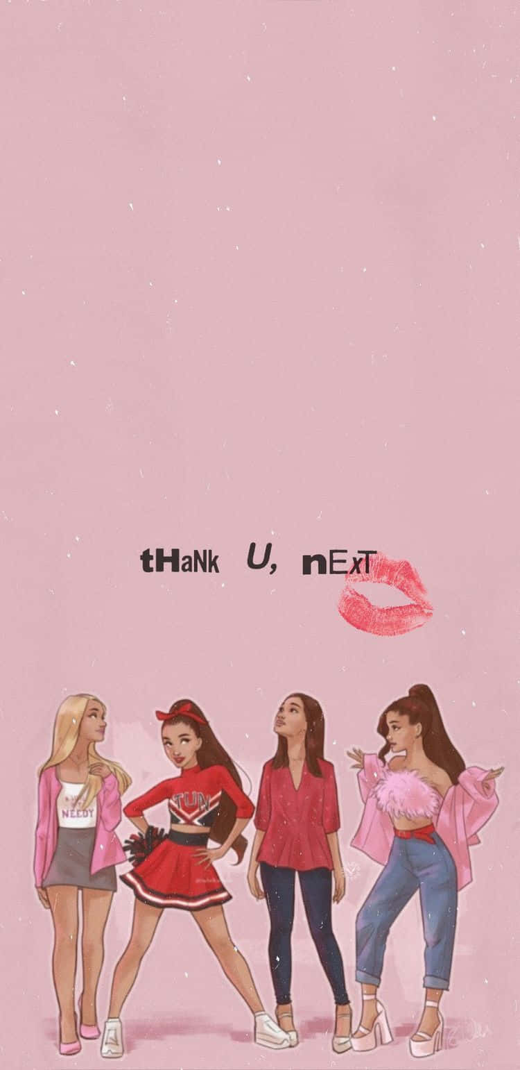 Ariana Grande, pink and red outfits, soft pink background, HD Phone Wallpaper