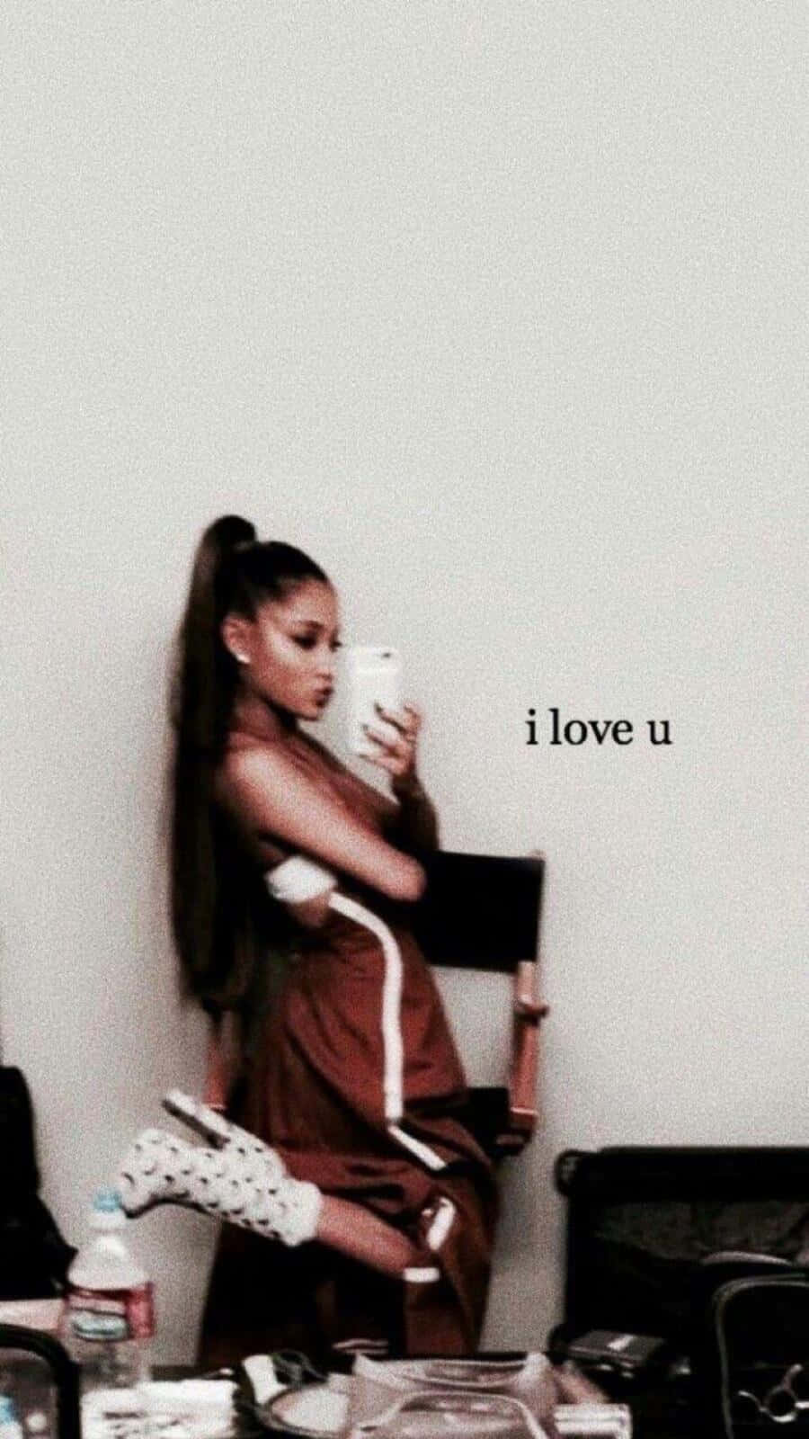 Ariana Grande, high ponytail, chair, HD Phone Wallpaper