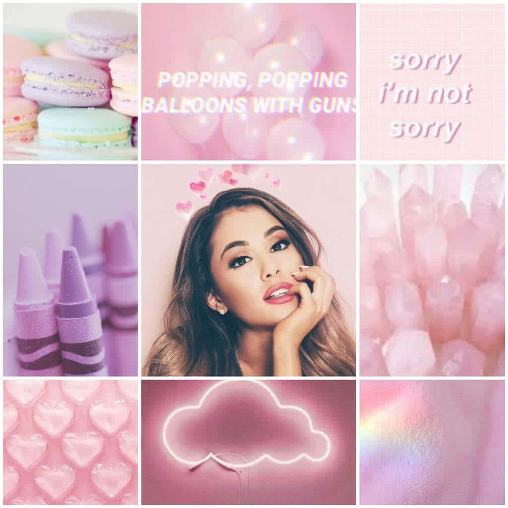 Ariana Grande, pastel pink, macarons, SD Desktop Wallpaper