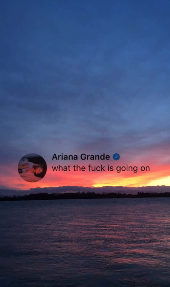 Ariana Grande, sunset, fiery orange, SD Phone Wallpaper