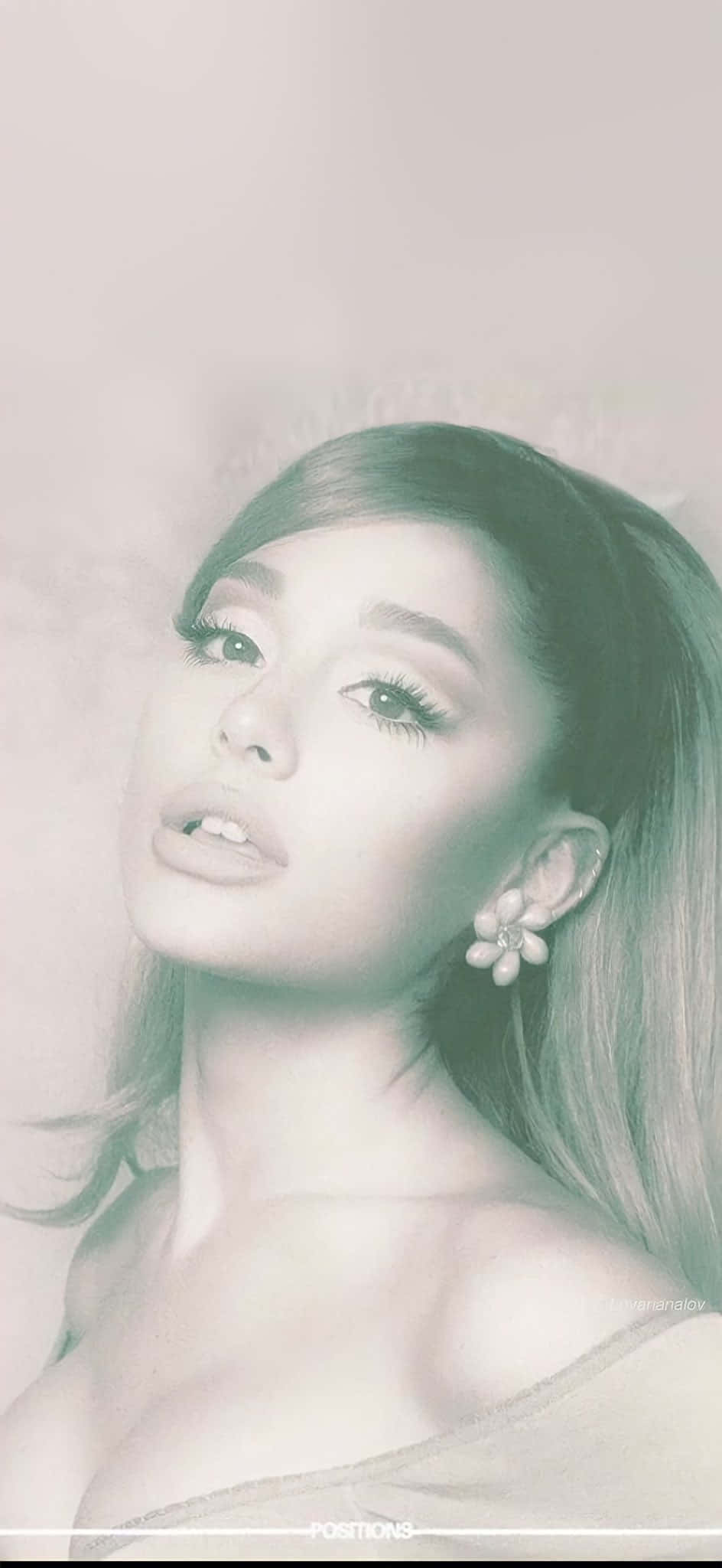 Ariana Grande, soft makeup, floral earrings, Full HD Phone Wallpaper