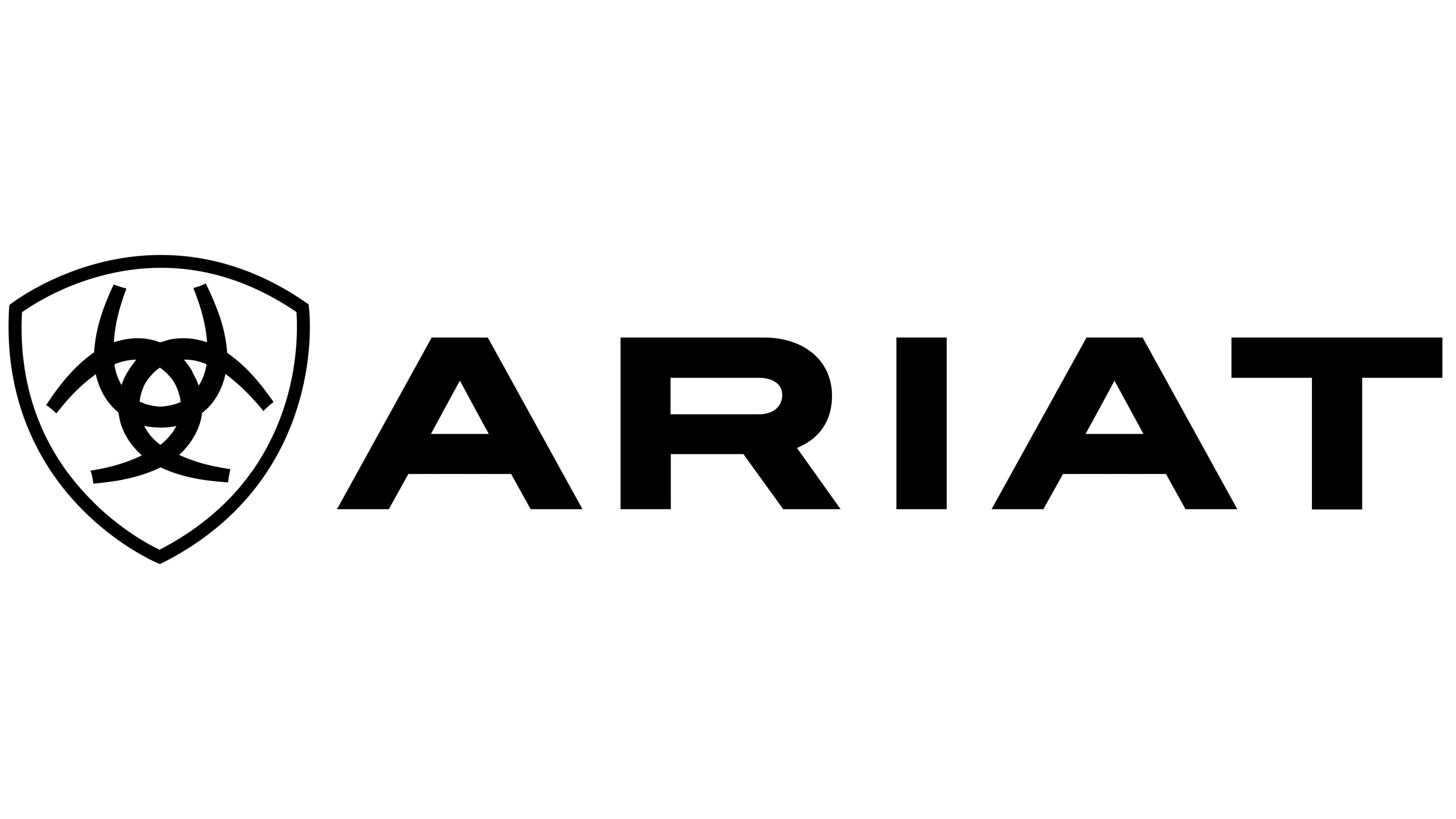 Ariat, black, shield emblem, 4K Desktop Wallpaper