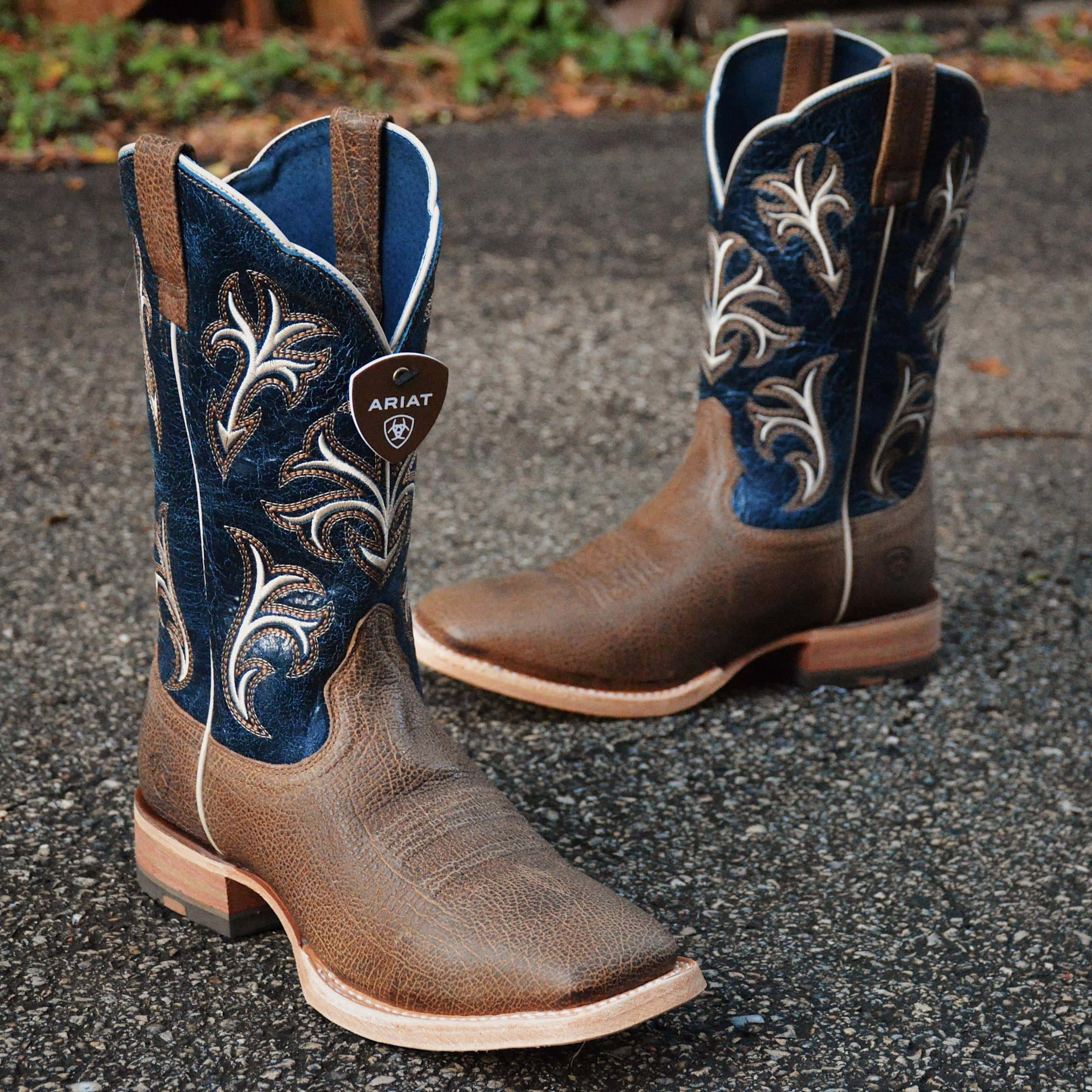 Ariat, cowboy boots, blue leather tops, Full HD Desktop Wallpaper